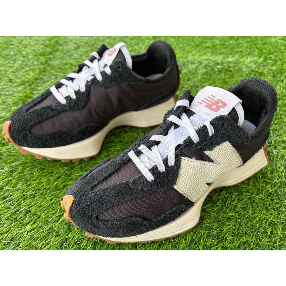 New Balance 327 Black Off White Pink WS327BL Women Size 5 Boys Girls 4 Sneaker
